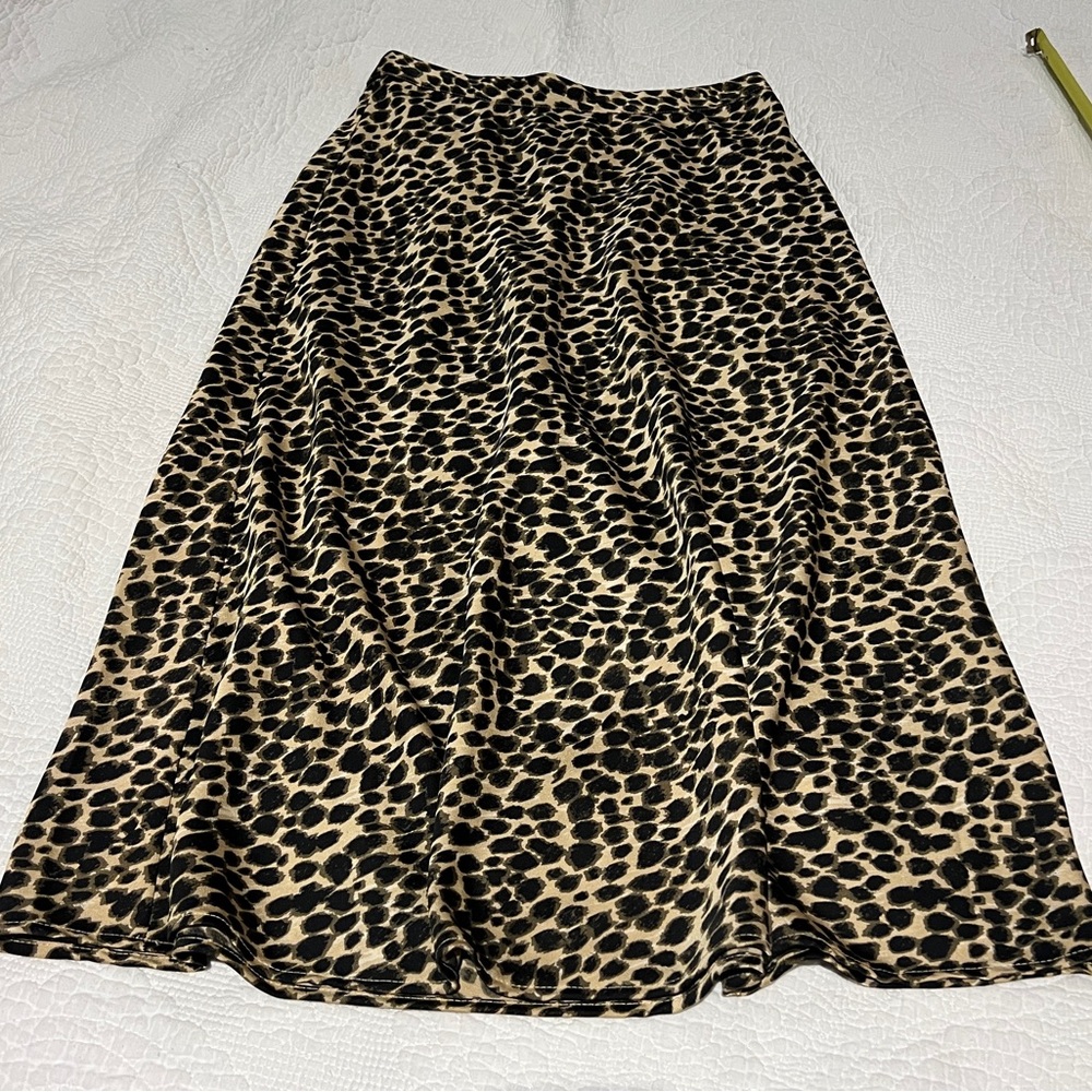 J. Crew XXS leopard print midi skirt.